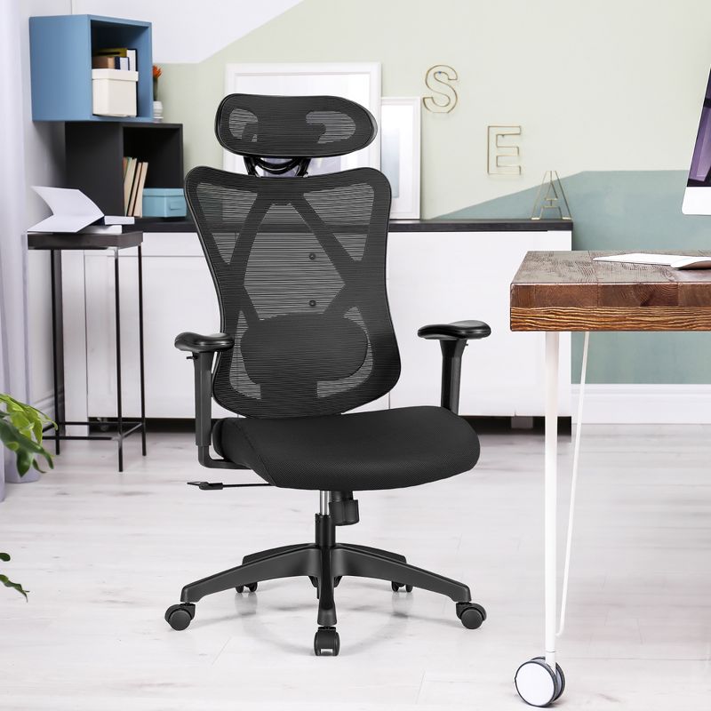 Costway Ergonomic High Back Mesh Office Chair w/ Adjustable Lumbar Support, 2 of 11