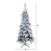 Nearly Natural 7-ft Flocked Montana Down Swept Spruce Artificial Christmas Tree with Pinecones and 400 LED Lights - 2 of 4