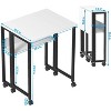 Coucheta Small Folding Desk, Rolling Computer Desk Foldable with Storage Bag and Shelf, 31.5" Portable Writing Table on Wheels for Small Spaces - 3 of 4