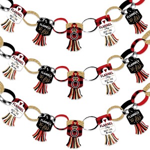 Big Dot of Happiness Flannel Fling Before The Ring Decoration Kit - Buffalo Plaid Bachelorette Party Paper Chains Garland - 21 ft - 1 of 4