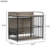 Heavy Duty Dog Crate Furniture for Large Medium Dog,Wooden Side End Table Crate,Dog Kennel With Doors,Dog Houses Indoor-Cuddlewood - 4 of 4