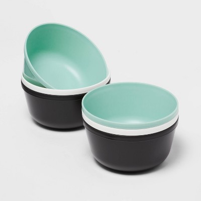 15.5oz 6pk Plastic Cool Colors Kids' Bowls - Pillowfort™