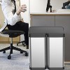 16 Gallon Motion Sensor Trash Can, Touchless Stainless Steel Kitchen Trash Can, Smart Automatic Double Waste Bin for Bathroom, Office, Bedroom - 2 of 4