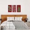 3 Piece Winter Wall Art on Birch Branches and Pine Tree in Snowy Forest Landscape Canvas Framed Decor 12x24 Inch - 3 of 4
