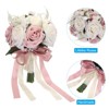 Unique Bargains Wedding Flowers Greenery Handmade Artificial Bridal Bouquets 1 Pc - 4 of 4