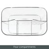 mDesign Plastic Cutlery Storage Organizer Caddy Bin Tote with Handle - Clear - 4 of 4
