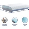 PDTEND Standard Size 4 Inch Memory Foam Bed Pillow - Gel Cooling, Removable Machine-Washable Pillowcase - 2 of 4