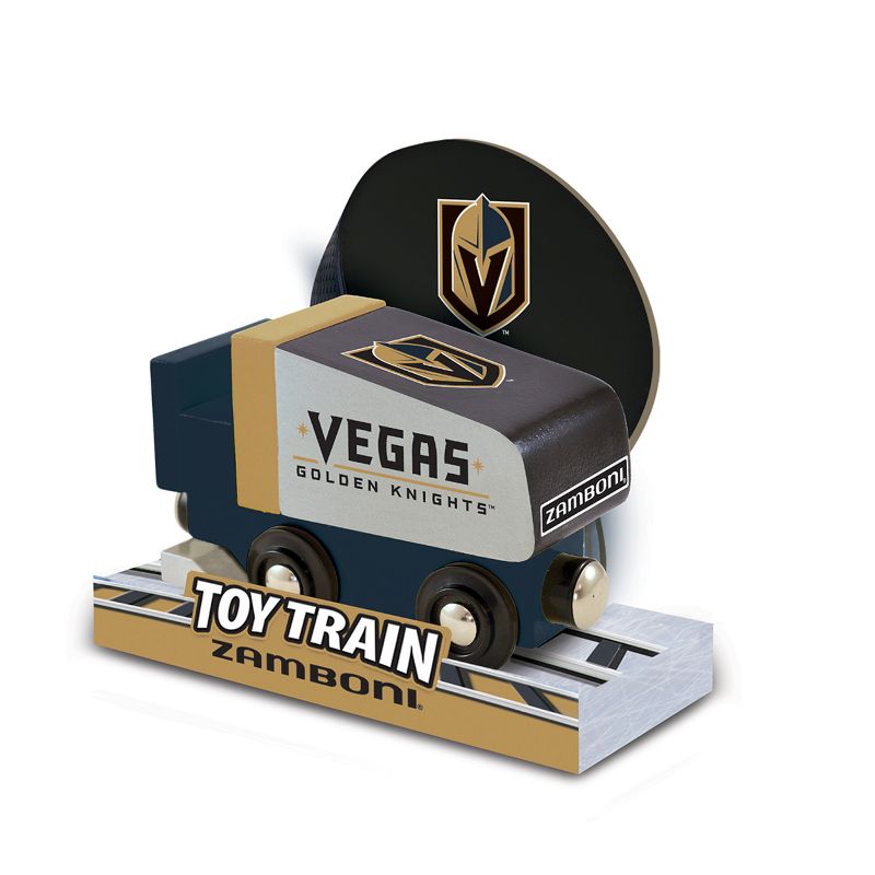 MasterPieces Officially Licensed NHL Las Vegas Golden Knights Wooden Toy Train Engine For Kids, 4 of 6