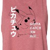 Women's Pokémon Pikachu Overlap Graphic Racerback Tank - Heather Mauve - Small - 2 of 3