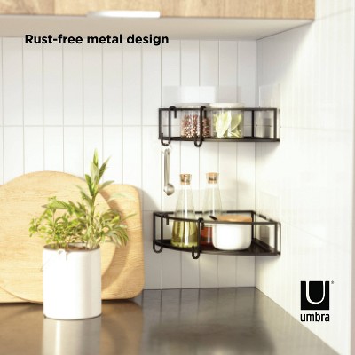 Black Iron Suction Mount Shower Caddy Set