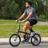 Xspec 20" 7 Speed Folding Compact City Commuter Bike, Black (NOT Electric) - 3 of 4