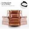 Lauren Genuine Leather Manual Swivel Glider Recliner Set of 2|HULALA HOME - 4 of 4