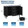 CuisinSmart 47" Sideboard Buffet Cabinet with Drawers, Fluted Accent Storage Cabinet with 2 Doors&3 Drawers, Modern Credenza for Entryway Living Room - 2 of 4