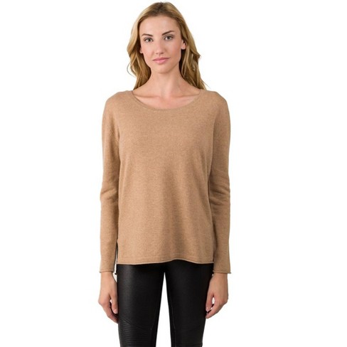 JENNIE LIU Women's 100% Pure Cashmere Cocoon Dolman Sleeve