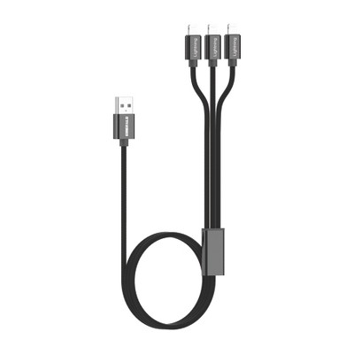 Emerald 6 Foot Lightning Cable Black Charger for iPhone