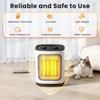 R.W.FLAME 1500W Ceramic Indoor Heater, BLACK / WHITE - 4 of 4