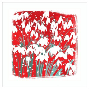 Amanti Art 33" x 33" Snowdrops by Jenny Frean Wood Framed Wall Art Print : Modern Botanical Lithograph, Hardwood Frame - 1 of 4