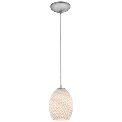 Access Lighting Brandy FireBird 1 - Light Pendant in  Brushed Steel