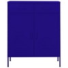 vidaXL Storage Cabinet Navy Blue 31.5"x13.8"x40" Steel - 2 of 4