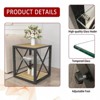 INFURNIC Nightstands 2 Tier End Table Modern Sofa Bedside Table Compact Nightstand with Storage Shelf, Brown, 17.72"*17.72"*21.07" - 4 of 4