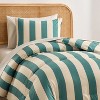 Nestl Comforter Set, 7pc Bed in a Bag, Modern Comforter Sets with Sheets, Striped Design Bed Set - 3 of 4