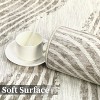 Modern Area Rug 5x7 Washable Rug Soft Faux Wool Throw Rugs Non Slip Low Pile Bedroom Rugs Non-Shedding Foldable Thin Accent Carpet, Grey - 3 of 4