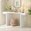 60" Modern Console Table with Geometric Legs and Wide Tabletop, Entryway or Sofa Table for Hallway or Living Room -3irtyhousy - 3 of 4
