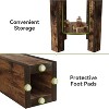 Tribesigns 39"Round Dining Table for 4, Small Farmhouse Kitchen Dinner Table with Storage, 2-Tier Wooden for Kitchen,Dining Room, Rustic Brown - 4 of 4