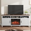 63" Fireplace TV Stand, Entertainment Center with Fireplace, Farmhouse TV Stand with Cabinet Doors,for Living Room, Bedroom - 4 of 4