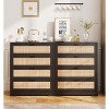47" Rattan 5-Drawer Dresser - Tall Storage Chest for Bedroom & Living Room - 3 of 4