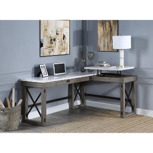 NicBex L Shaped Desk Home Office Desks Standing Desk Adjustable Height Executive Desk with 1 File Drawer for Home Office - 1 of 4