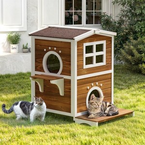 QuestaPack Outdoor Cat House Insulated, with All-Round Foam - 1 of 4