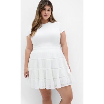 Women's Plus Size Ebony Skirt - ivory | CITY CHIC