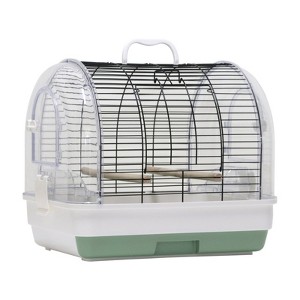 Transparent Viewing Pet Cage, Panoramic Portable Outdoor Bird Cage, Acrylic Perspective Vertical Flying Cage for Long-Tailed Parrots - 1 of 4