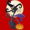 Men's Design By Humans Bewitching Black Halloween Kitty Cat By LittleBunnySunshine Tank Top - 2 of 3