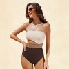 Women's Cutout Cappuccino Tummy Control One-Piece Swimsuit - Cupshe - 3 of 4