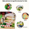 78Piece Kid's Track Table Toy Set, Multipurpose Wooden Toy Activity Playset for Children w/Tracks & Storage, Reversible Top - 3 of 4