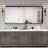 Wall-Mounted Mirror Rectangle Bathroom Vanity Mirrors Framed Mirrors Aluminum Framed Bathroom Mirror - 3 of 4