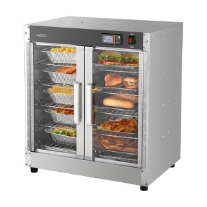VEVOR Hot Box Food Warmer, 5-Tier Concession Warmer with Water Tray, 5 Pans, Glass Double-door and Adjustable Shelves - 1 of 4