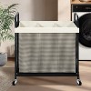 Laundry Hamper 3 Section, 120L Rolling Laundry Sorter Cart with Removable and Washable Liner Bag - 2 of 4