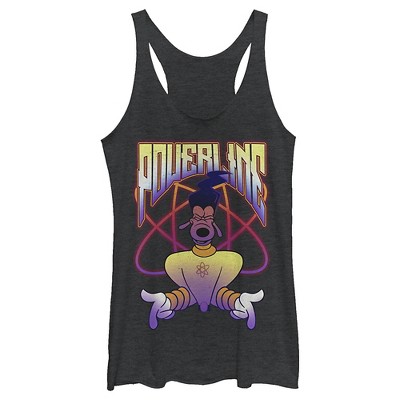 Women's A Goofy Movie Powerline Retro Racerback Tank Top - Black ...