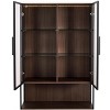 SEVOBAL Utility Storage Cabinets 51 Inch Freestanding Display Cabinet with Glass Doors and Adjustable Shelves, Black, 35.5"*15.75"*51.25" - 4 of 4