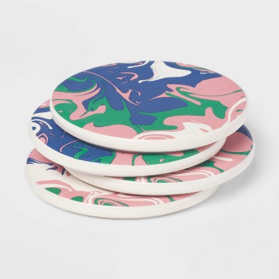 4pk Stoneware Coasters Green - Opalhouse™