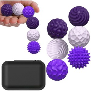 Portable Silicone Stress Balls 4-Pack, Sensory Fidget Toys for Calming, Ideal for Travel, Anxiety Relief - 1 of 4