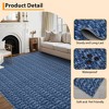 Washable Rugs Non-Slip ¨C Modern Braided Print Area Rug? Stain-Resistant Machine Washable Carpet | Contemporary Accent Rug with Non-Slip Backing - 2 of 4
