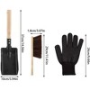 attop Heavy-duty Metal Fireplace Ash Shovel and Brush Set - 2 of 4
