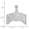 Black Bow Jewelry 14k White Gold Ohio State Buckeyes NCAA Extra Large Pendant - 2 of 3