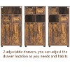 Gulches Tall Storage Cabinet - Rustic Brown Cabinet with 2 Large Drawers & Adjustable Shelf for Living Room, Office, Kitchen, Bathroom - 2 of 4