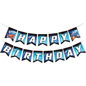 Treasures Gifted Nerf Birthday Banner - Nerf Party Supplies - 1 of 4