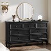 Heynemo Dresser for Bedroom, Modern 7 Drawer Dresser with Solid Wood Legs and Painted Finish, Ideal for Nursery, Living Room, Hallway - 2 of 4